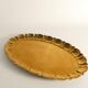 Hollywood Regency Large Oval Brass Tray by Firma Lars Holmström, Sweden 1940's