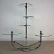 Art Deco shelf in glass and chrome metal