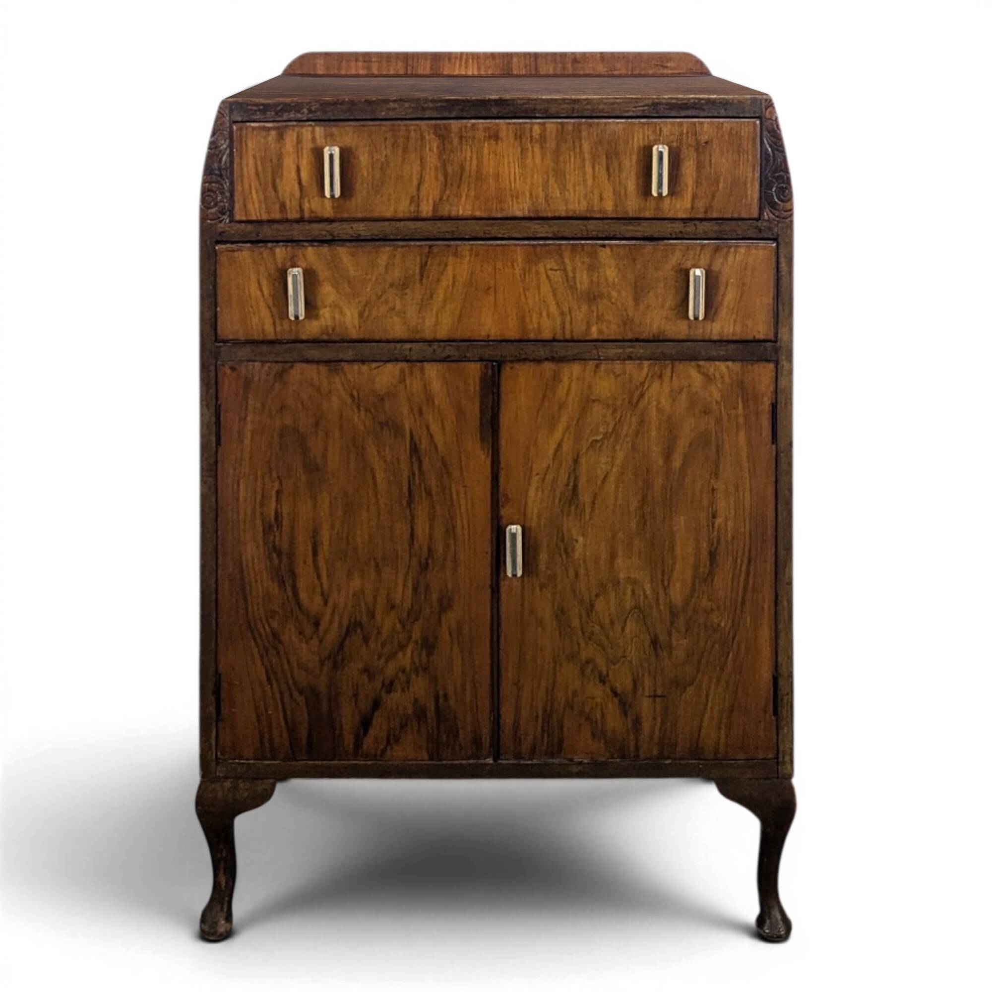 Exotic wood bar in Art Deco style