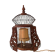 Antique wooden birdcage table lamp light bird home vintage
