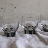 7 glasses to shoot / art deco liqueur white and black