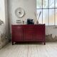 Red lacquered enfilade 1970 160cm