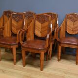 Set of 6 Rosewood Armchairs, Art Deco – 1910