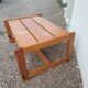 Table basse vintage en pin massif, années 1970