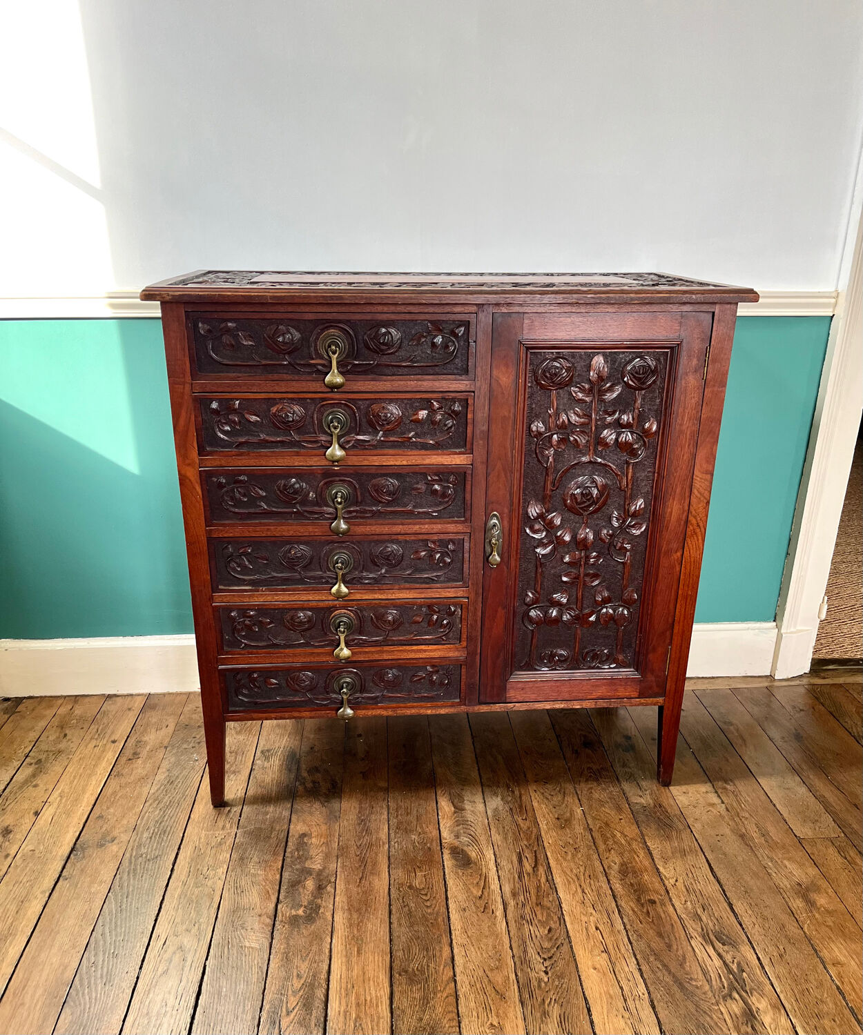 Victorian-era carved buffet