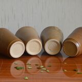 Set of 4 Digoin stoneware glasses