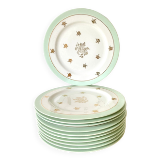 Assiettes plates en porcelaine de Limoges Charles Ahrenfeldt