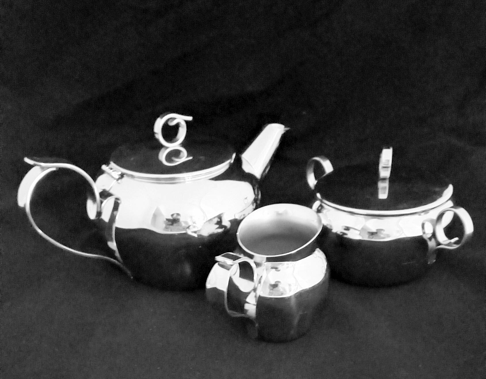 Teapot/milk pot/sugar bowl set Letang Remy year 70/80