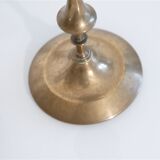 Pair of vintage Scandinavian brass candle holders