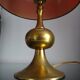 Gold table lamp design Barbier tulip 1970 designer