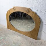Carved oak mirror - 1930s