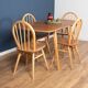 Retro Blonde Ercol Model 383 Dining Table & Four Model 370 Windsor Kitchen Dining Chairs