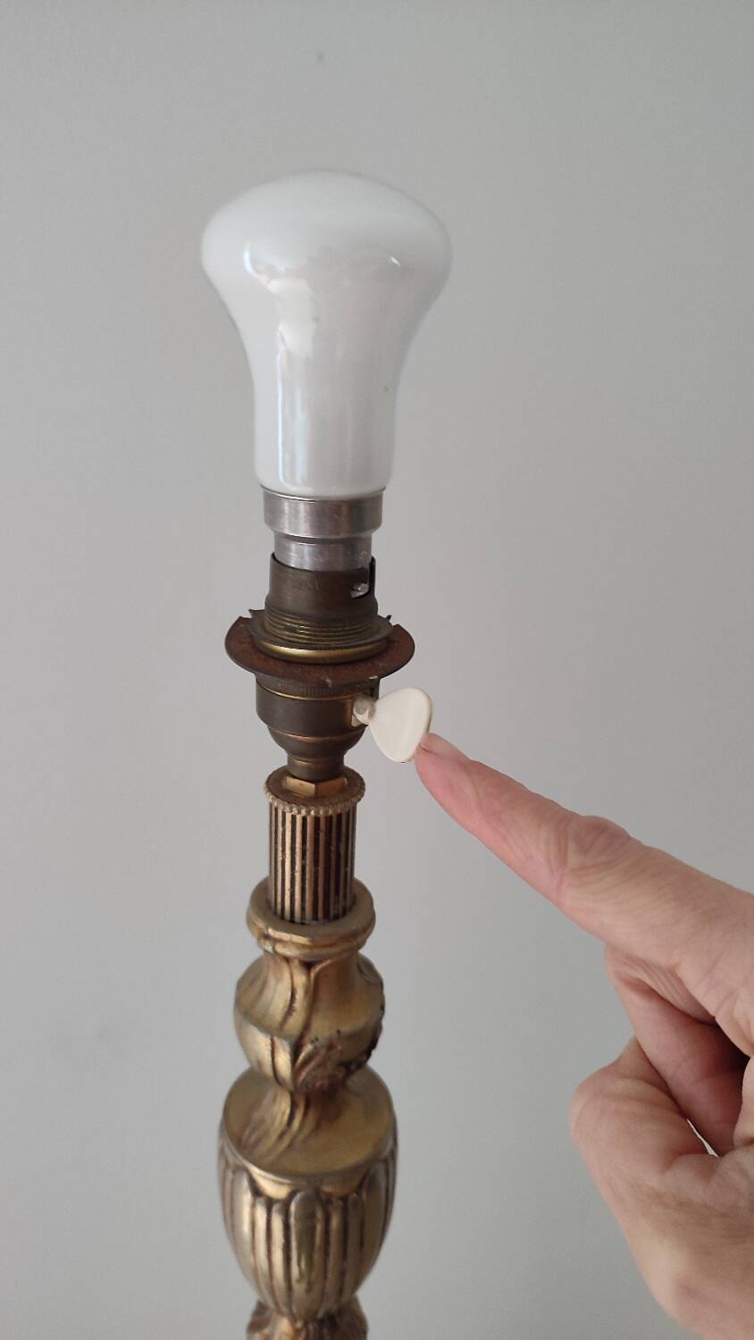 Large brass lamp base