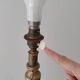 Large brass lamp base