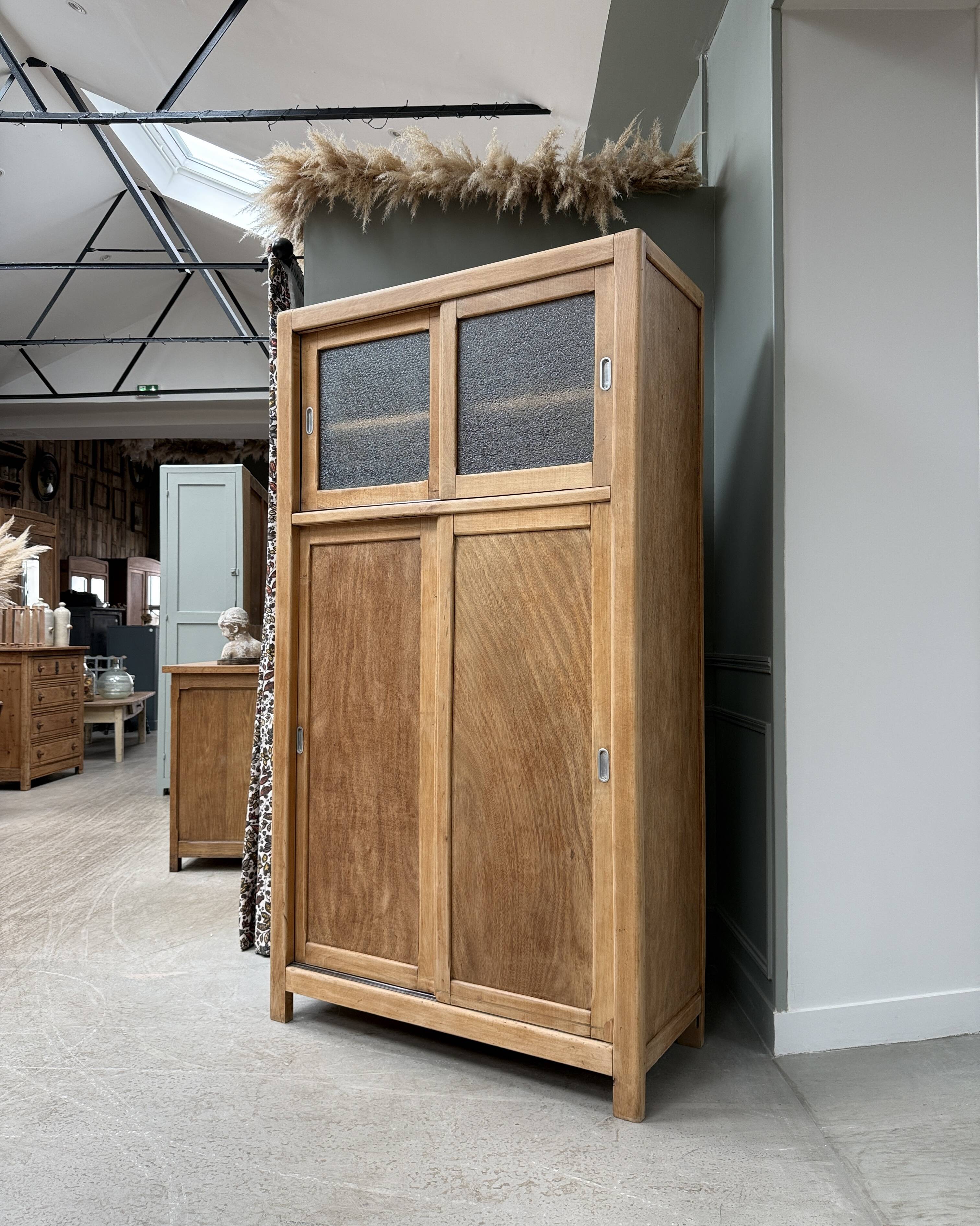 Vintage wardrobe with sliding doors (renovated)