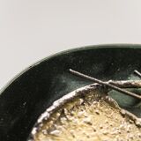 Vintage 50s metal patterned wall mirror