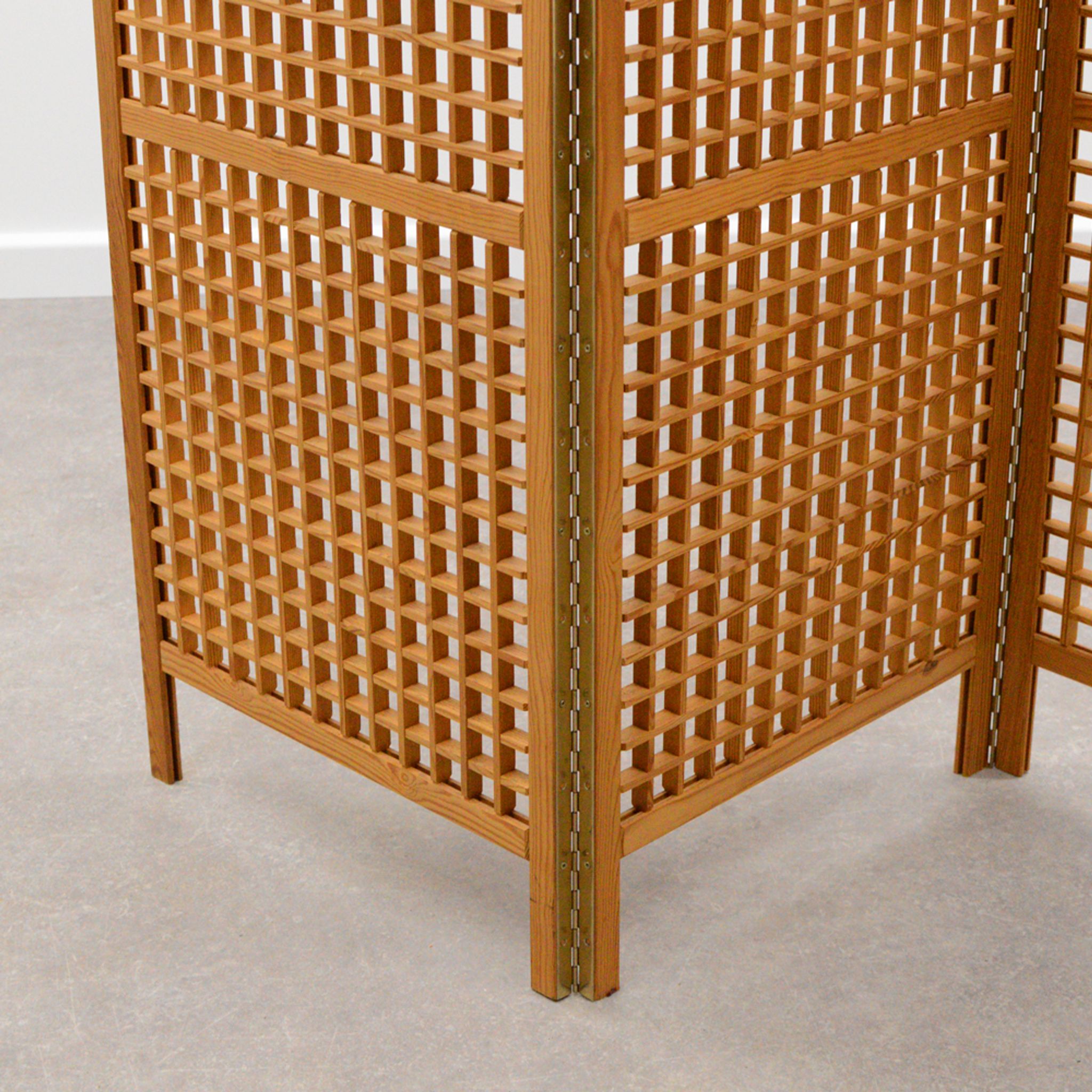 Scandinavian pine room divider 70s