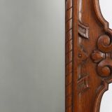 Baroque solid oak carved Wall Mirror, Belgium ca 1900