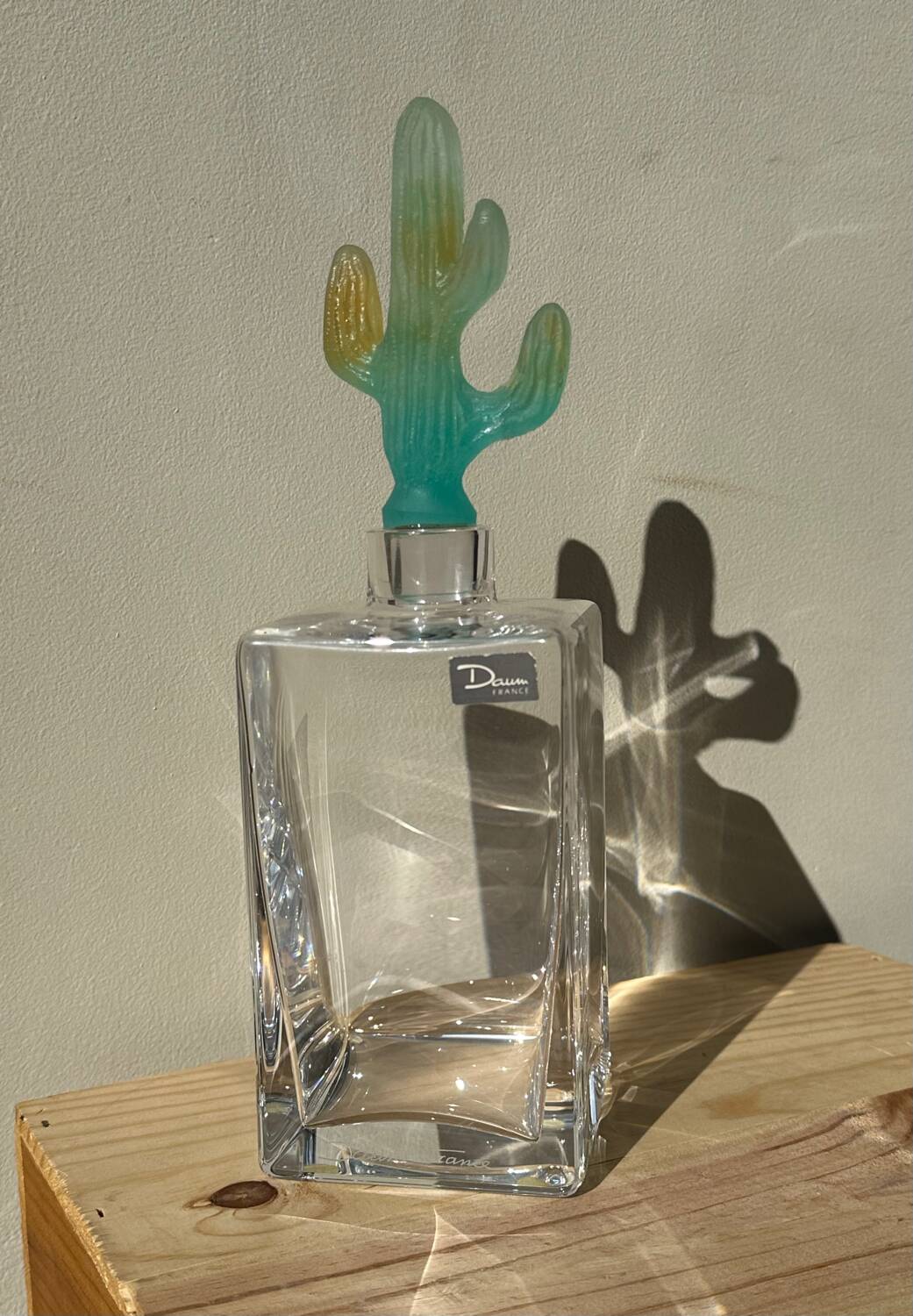 Daum cactus Hilton Mc Connico crystal whiskey decanter
