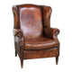 Large sheepskin wing chair with excellent colour and great seating comfort
