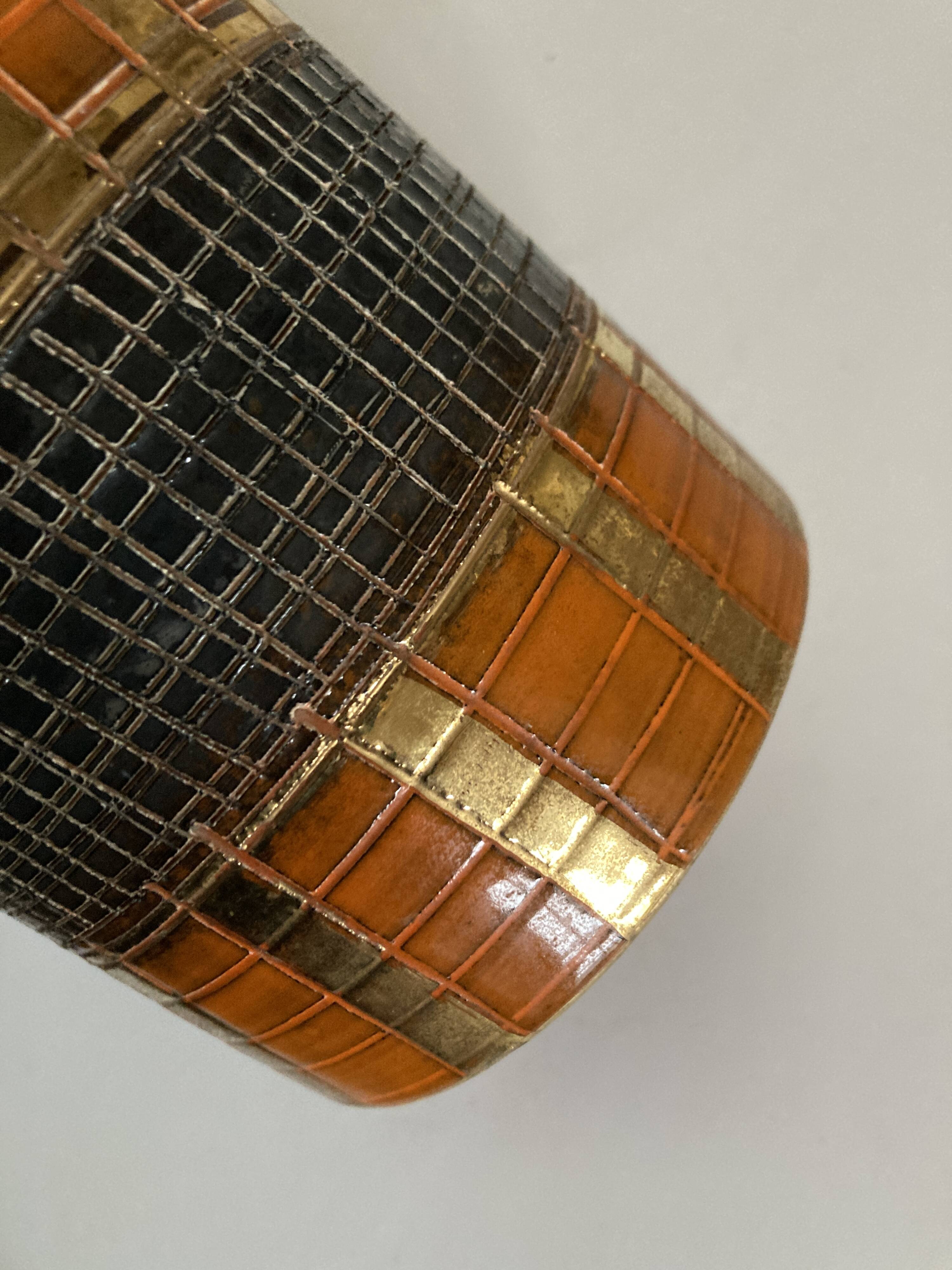 Seta series vase by Aldo Londi for Bitossi sgraffitto 1950 Italy