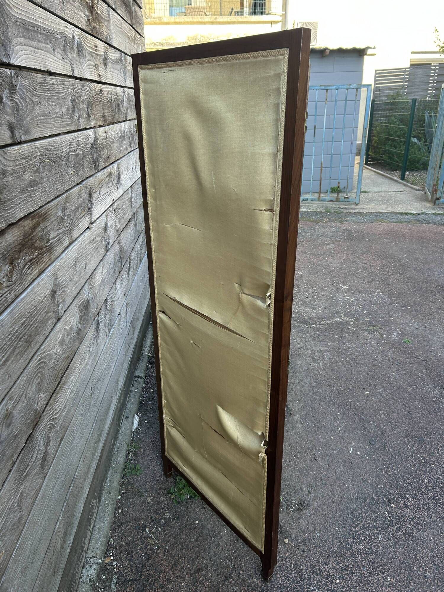 Paravent de Style Louis XVI , bois et soie