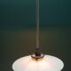 White opaline hanging lamp cable hemp