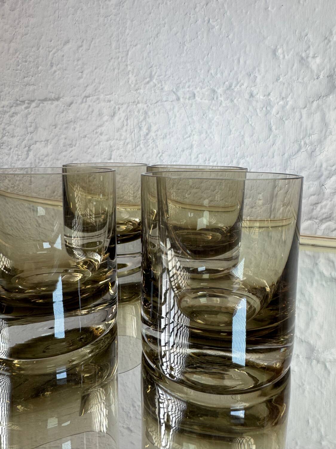 70s Smoked Whiskey Glasses