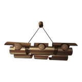 Space Age brushed aluminum pendant chandelier from the 70s