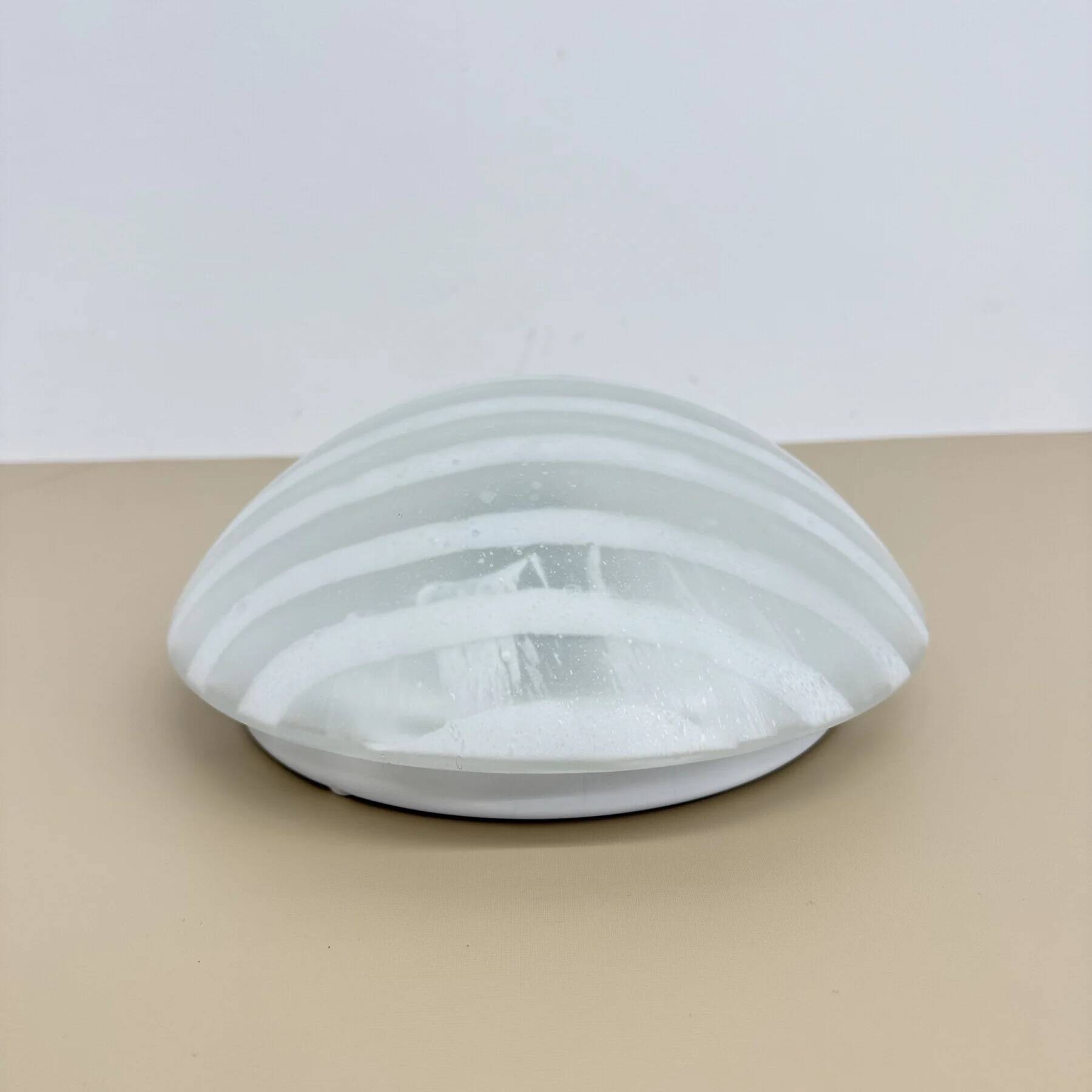 Peil & Putzler glass flush mount / wall lamp 'zebra', 1970s Germany