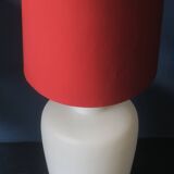 Mid century floor lamp in glass with tall shade, 1960s