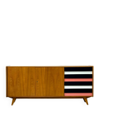 Czechoslovakian sideboard cabinet, J. Jiroutek, vintage design, prl