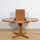 Table à manger ronde extensible en teck des années 1950, Royaume-Uni
