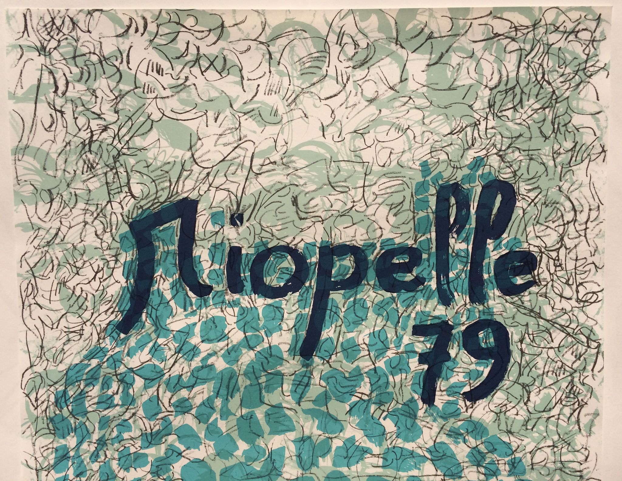Jean-paul riopelle, galerie maeght, 1979. original poster in lithography