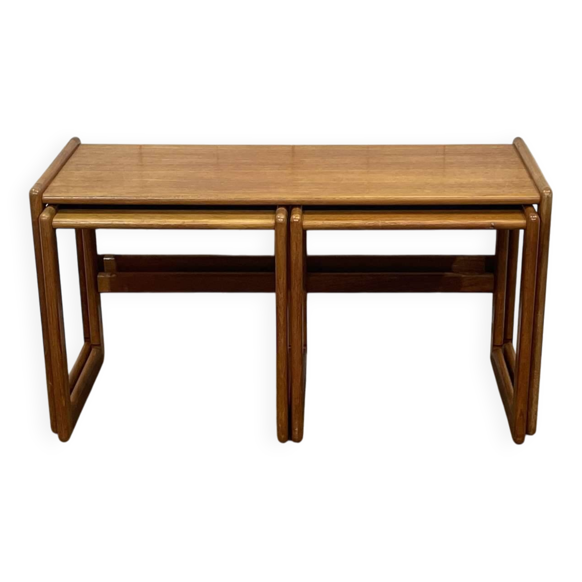 Set of 3 teak nesting tables from the 70s