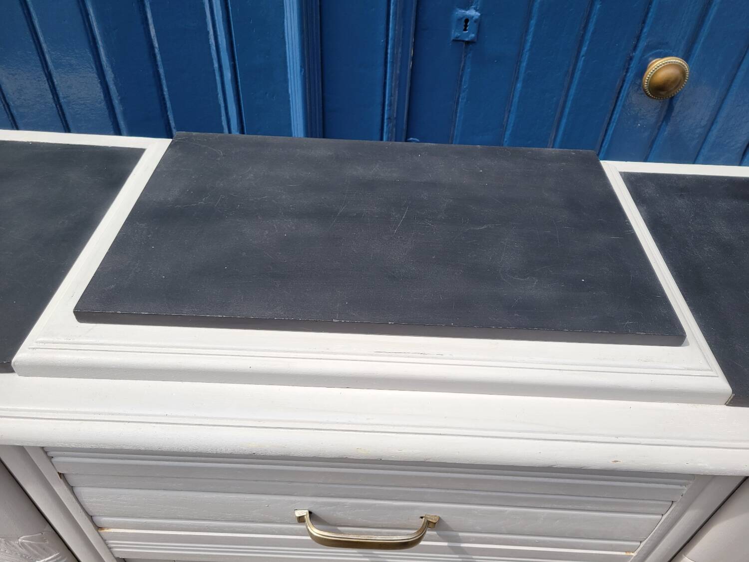 1930 Art Deco sideboard with floral motifs and marble top