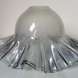 Tulipe de lampe verre irisé/argenté