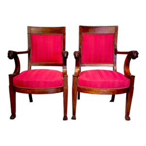 paire de fauteuils officier