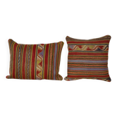 Set of 2 vintage kilim cushion covers 46x51 cm