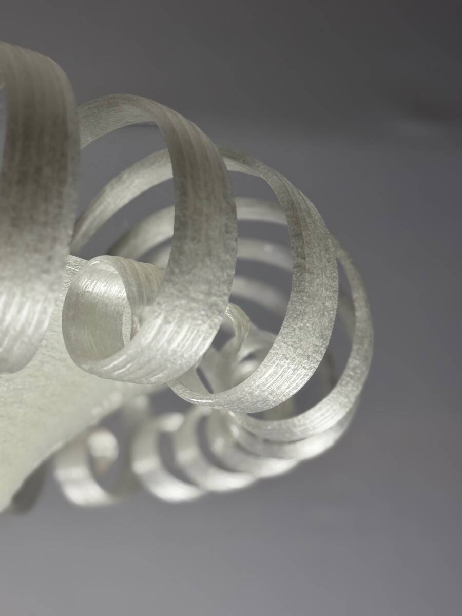 Venetian Chandelier in Iridescent White Murano Glass, Circa 1930