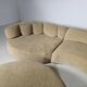 Modular 'Landscape' canapé in beige chenille by Hans Hopfer for Roche Bobois, 1970