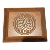 Wooden box carved with Celtic knots – American craftsmanship