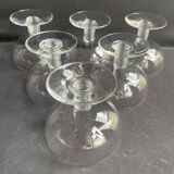 6 blown crystal bowls – Art Deco