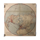 Mappemonde carte ancienne hémisphère nord des lignes aériennes