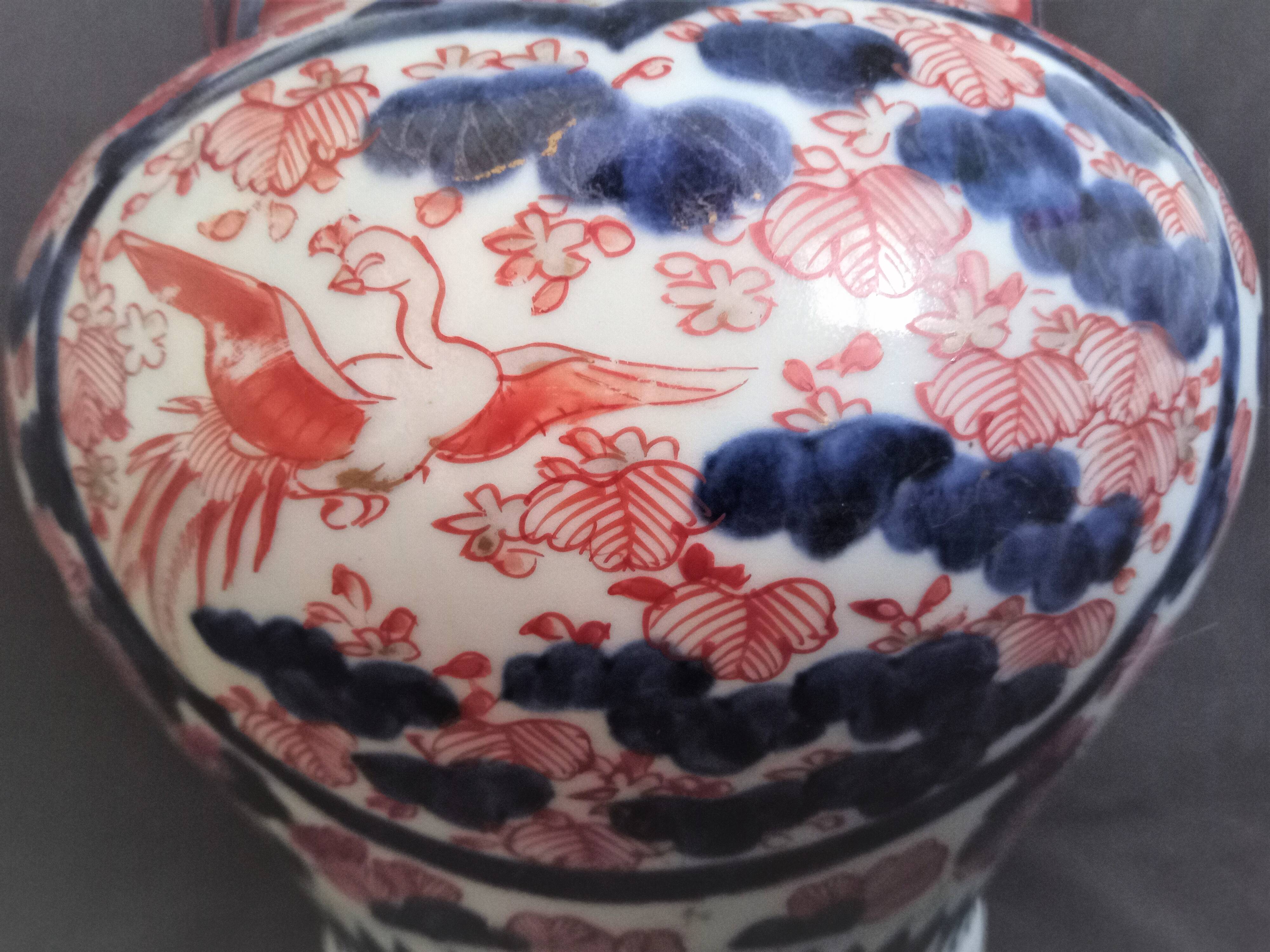 Pair of Imari Japan vases late 19th early 20th