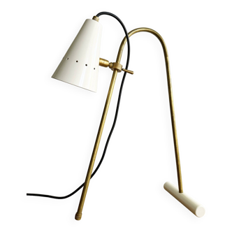 Grande lampe Italienne à poser en laiton design années 50