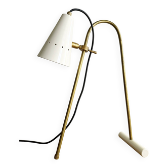 Large Italian table lamp in brass design from the 50s