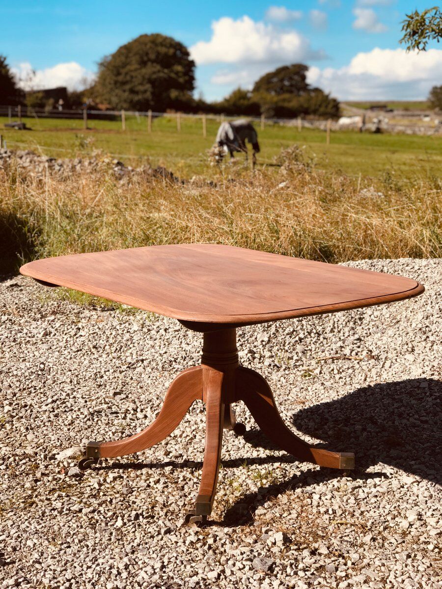 Victorian Tilting Breakfast Table in Raw Wood Mahogany