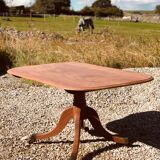 Victorian Tilting Breakfast Table in Raw Wood Mahogany