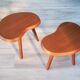 "Tripod plant stand 'bean', solid mahogany from the 1950s."